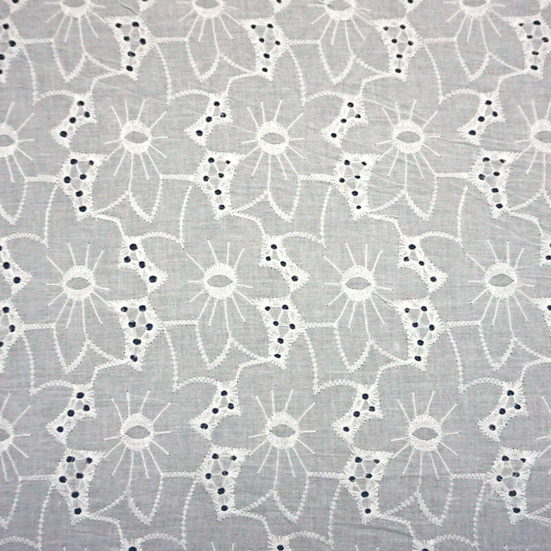 Embroidered Fabric All-Over Cutwork for Women's Wear Wholesale Supplie 2